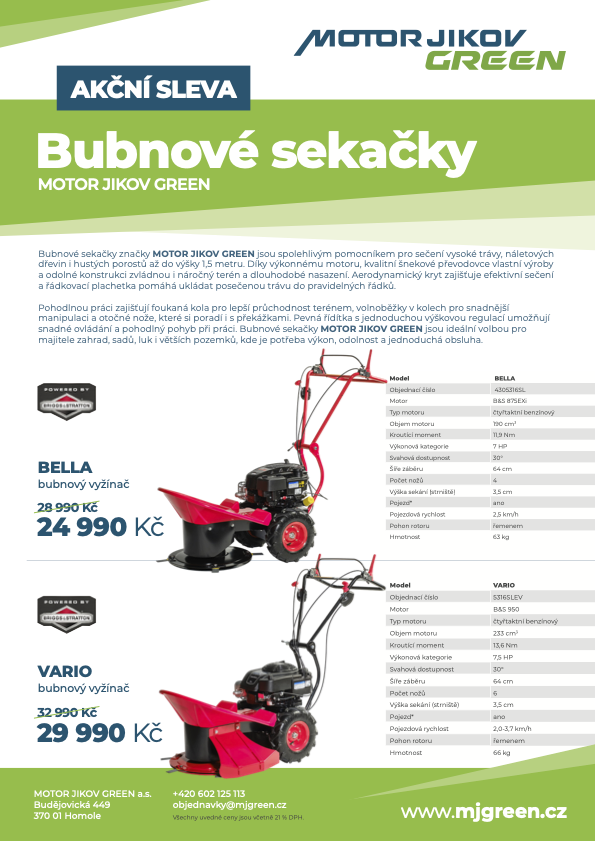 Akční cena - Bubnové sekačky a mulčovače